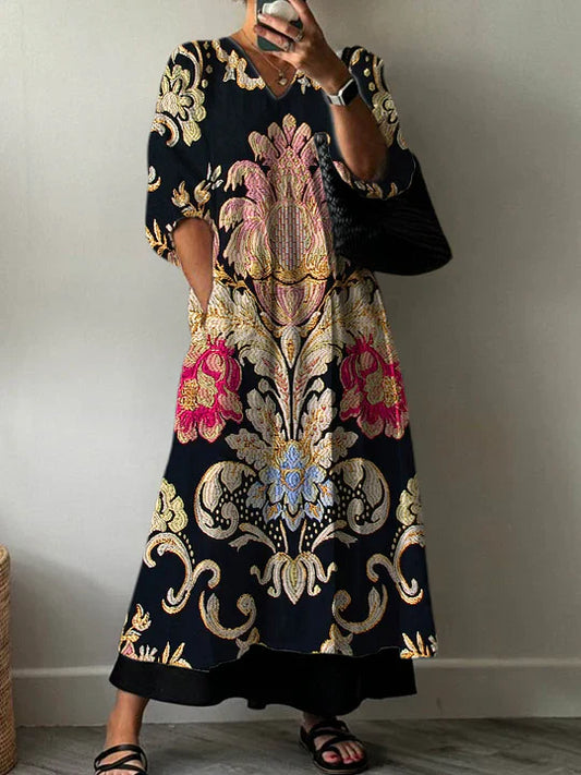 Clara | Elegant Print Dress