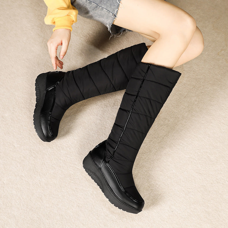 Bootara Women’s Odessa Knee-High Boots – Plush Faux Fur-Lined Winter Boots with Easy Pull-On Design & Thick Lug Sole (US 4–11)