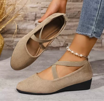 The Carmen™ Closed Wedge Heel Ballerina Flats