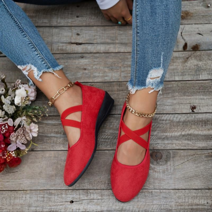 The Carmen™ Closed Wedge Heel Ballerina Flats