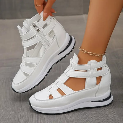 Comfortable and Lightweight Wedge Sandals with Side Zipper