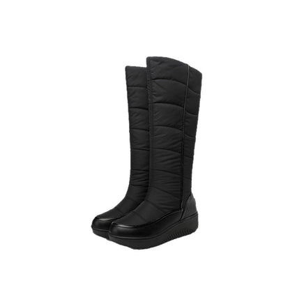 Bootara Women’s Odessa Knee-High Boots – Plush Faux Fur-Lined Winter Boots with Easy Pull-On Design & Thick Lug Sole (US 4–11)