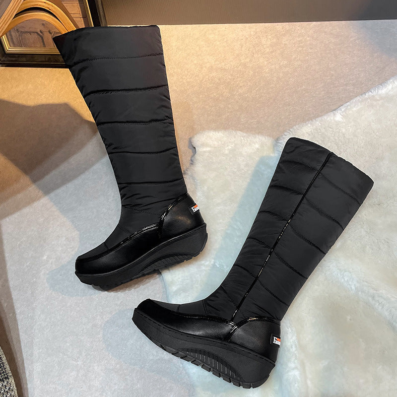 Bootara Women’s Odessa Knee-High Boots – Plush Faux Fur-Lined Winter Boots with Easy Pull-On Design & Thick Lug Sole (US 4–11)