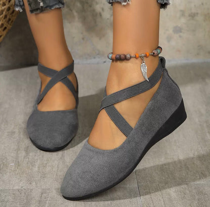 The Carmen™ Closed Wedge Heel Ballerina Flats