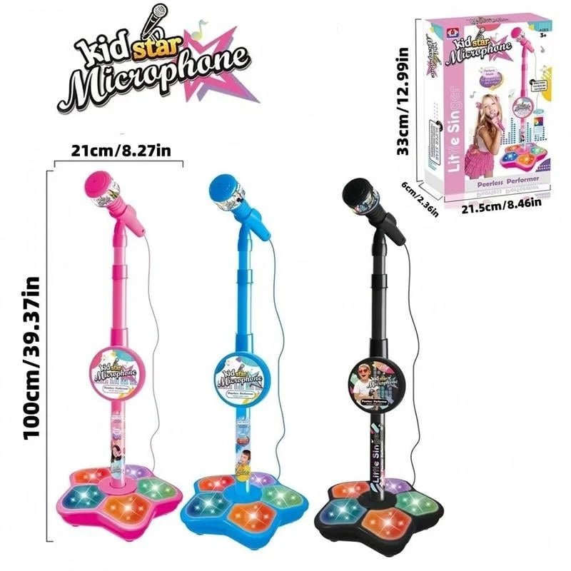 🎤 Karaoke Toy with Microphone and Stand “KID STAR” — with Lighting