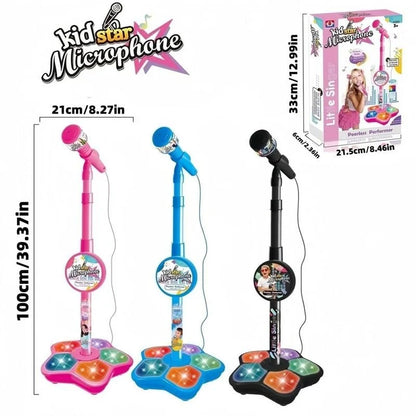🎤 Karaoke Toy with Microphone and Stand “KID STAR” — with Lighting