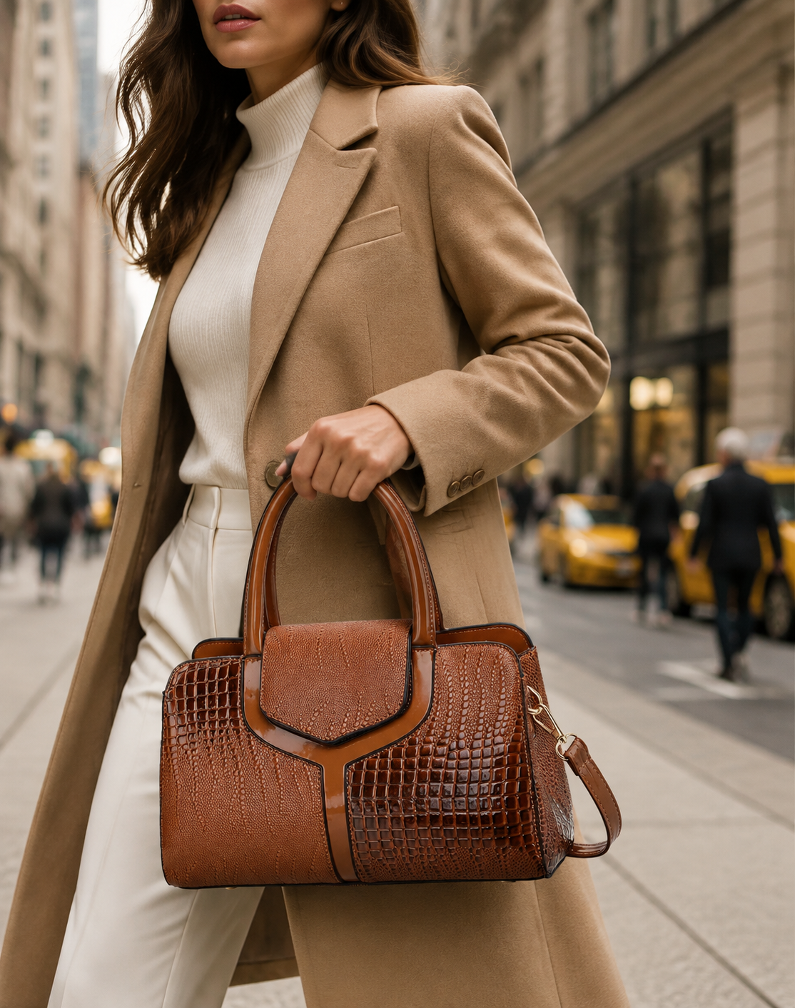 The Élodie™ Croc-Embossed Handbag
