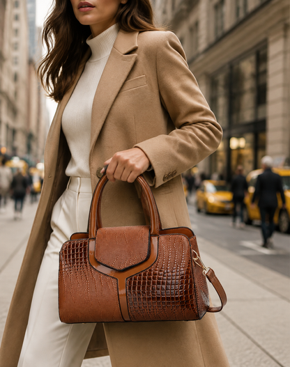 The Élodie™ Croc-Embossed Handbag