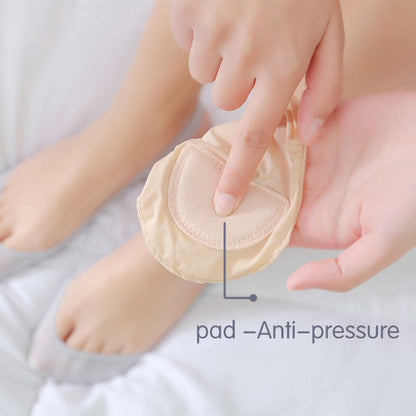 Pain Reducing, Silicone Anti-Slip Invisible Socks – Cushioned Sole & Stays in place.  Perfect for Flats or Heels.