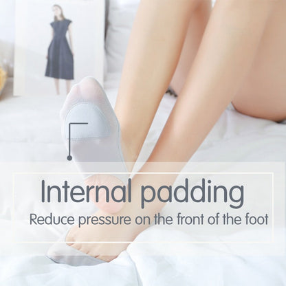 Pain Reducing, Silicone Anti-Slip Invisible Socks – Cushioned Sole & Stays in place.  Perfect for Flats or Heels.