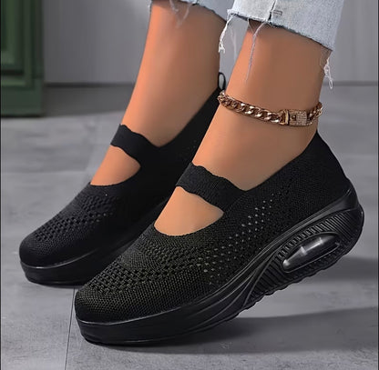 Alera™ Women’s Breathable Mesh Slip-On Sneakers – Lightweight & Shock-Absorbing Comfort