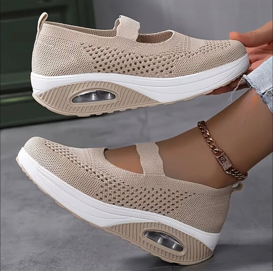 Alera™ Women’s Breathable Mesh Slip-On Sneakers – Lightweight & Shock-Absorbing Comfort