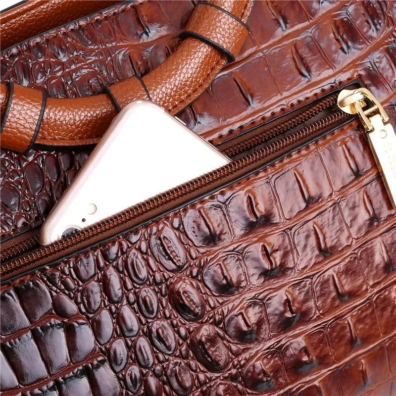 L'Adrienne Embossed Vintage Bag