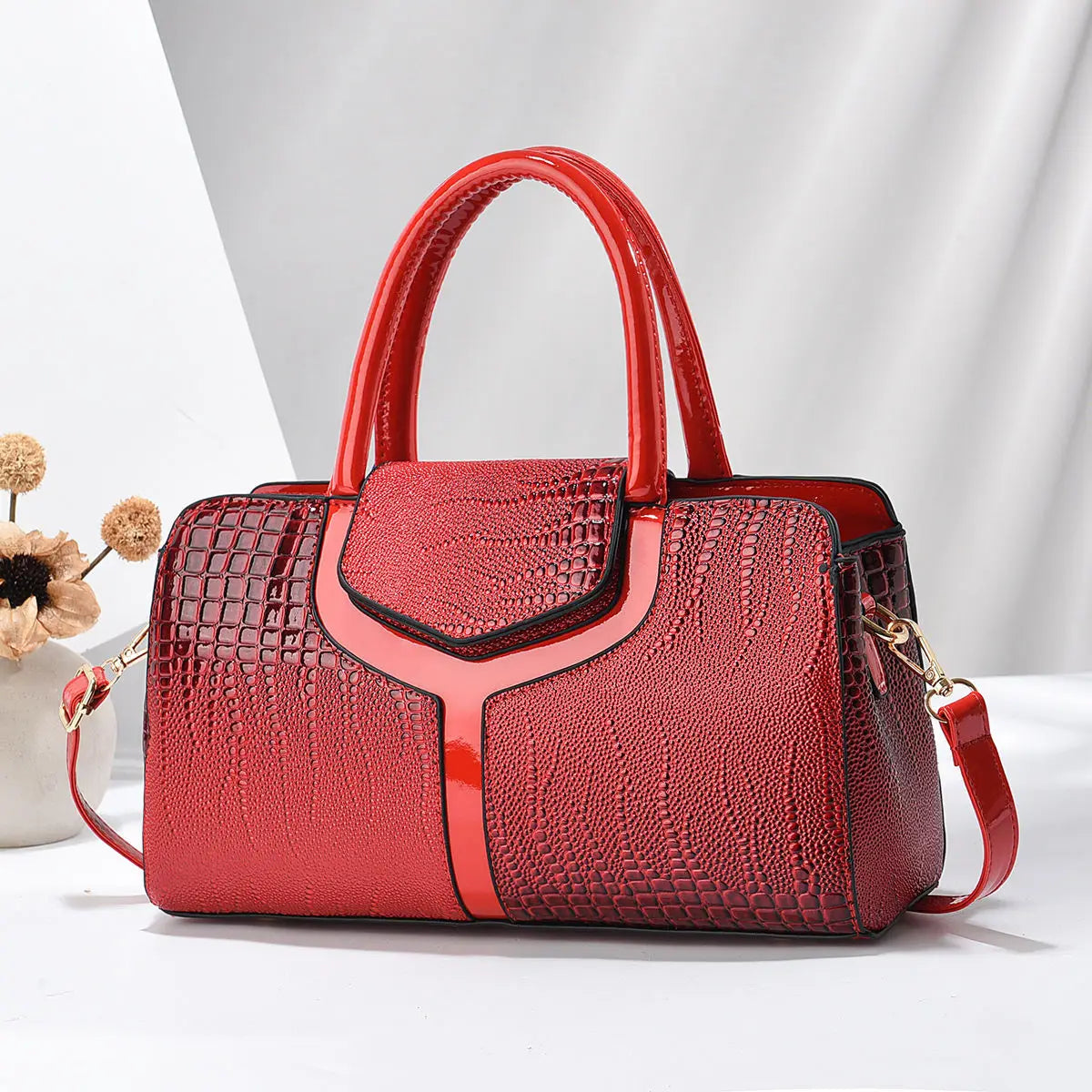 The Élodie™ Croc-Embossed Handbag