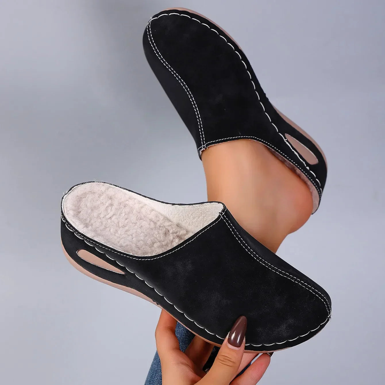 PlushStride™ Orthopedic Fleece Slippers