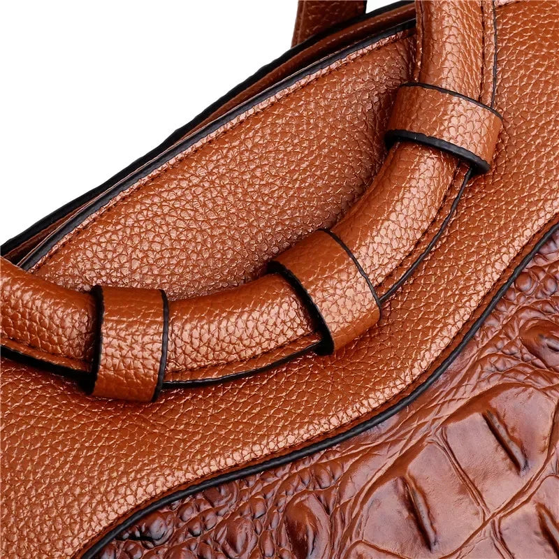 L'Adrienne Embossed Vintage Bag