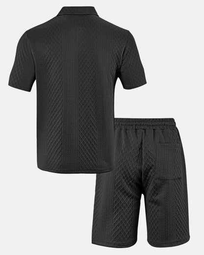 Diamond Knit Polo Set