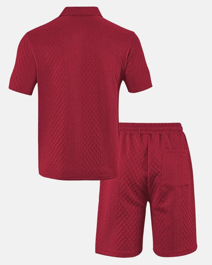 Diamond Knit Polo Set