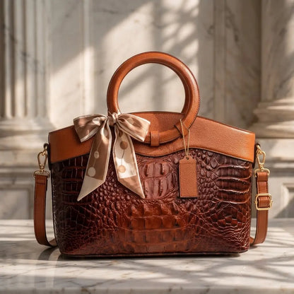 L'Adrienne Embossed Vintage Bag