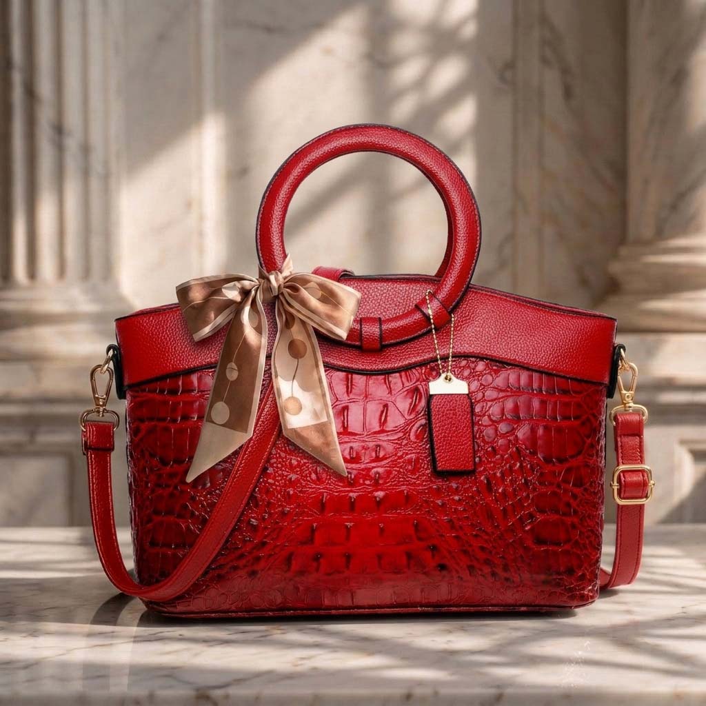 L'Adrienne Embossed Vintage Bag