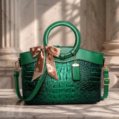 L'Adrienne Embossed Vintage Bag