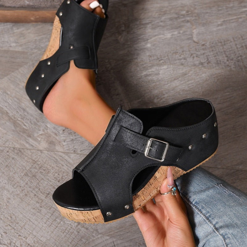 Westry™ | Women's Fashion Peep Toe Wedge Platform Sandals