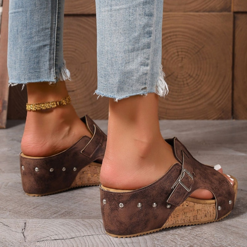 Westry™ | Women's Fashion Peep Toe Wedge Platform Sandals