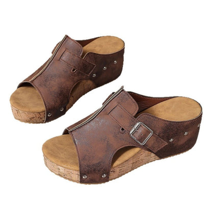 Westry™ | Women's Fashion Peep Toe Wedge Platform Sandals