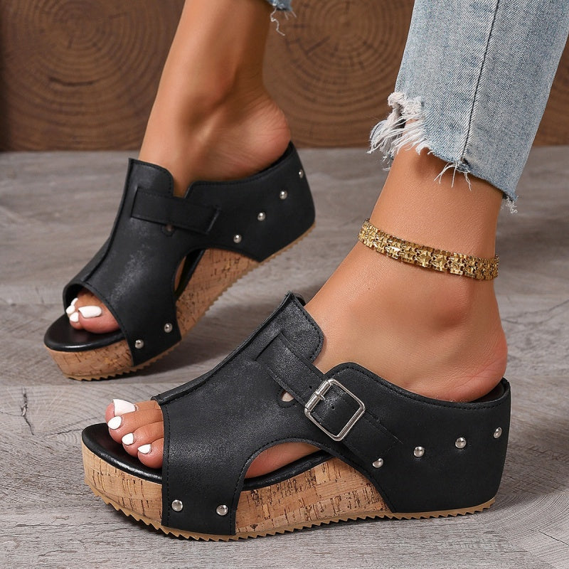 Westry™ | Women's Fashion Peep Toe Wedge Platform Sandals