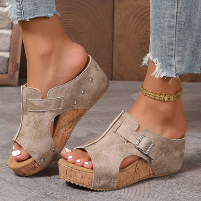 Westry™ | Women's Fashion Peep Toe Wedge Platform Sandals