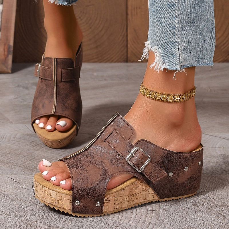 Westry™ | Women's Fashion Peep Toe Wedge Platform Sandals