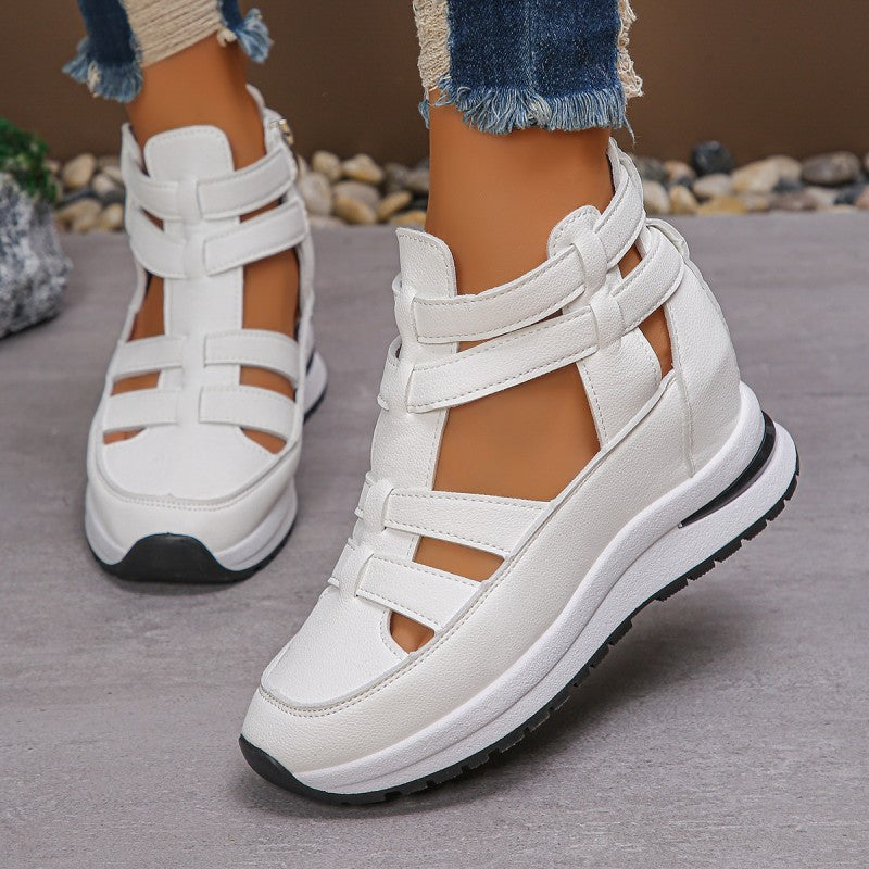 Comfortable and Lightweight Wedge Sandals with Side Zipper