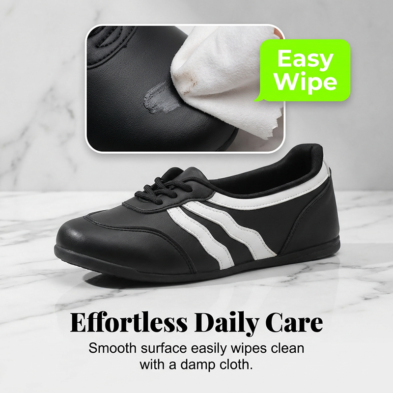 Women's Retro Horizontal Striped Lace-up Sneakers