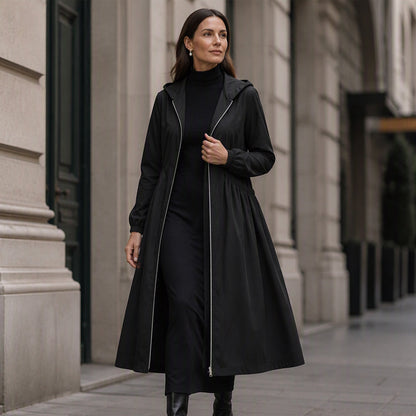 ⏳ Limited Time 50% Off! 🧥Plus Size | Women's Mid-Length Hooded Everyday Windbreaker Jacket