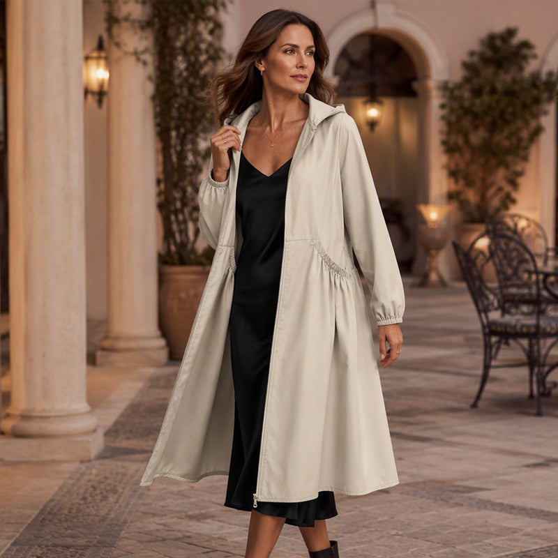 ⏳ Limited Time 50% Off! 🧥Plus Size | Women's Mid-Length Hooded Everyday Windbreaker Jacket