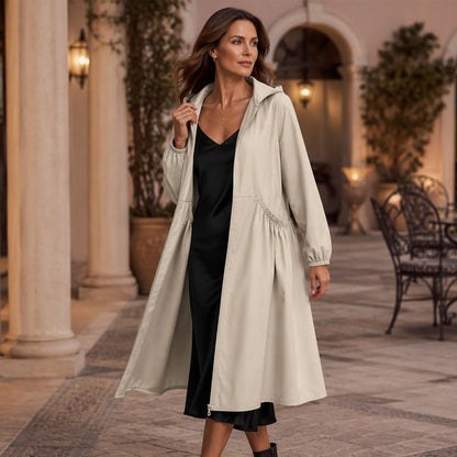 ⏳ Limited Time 50% Off! 🧥Plus Size | Women's Mid-Length Hooded Everyday Windbreaker Jacket