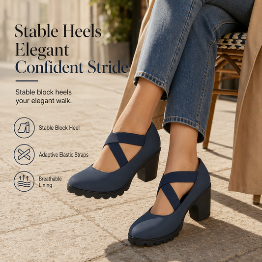 Womens Round Toe Crisscross Strap Mary Jane Shoes Chunky Heel Platform Cutout High Heels